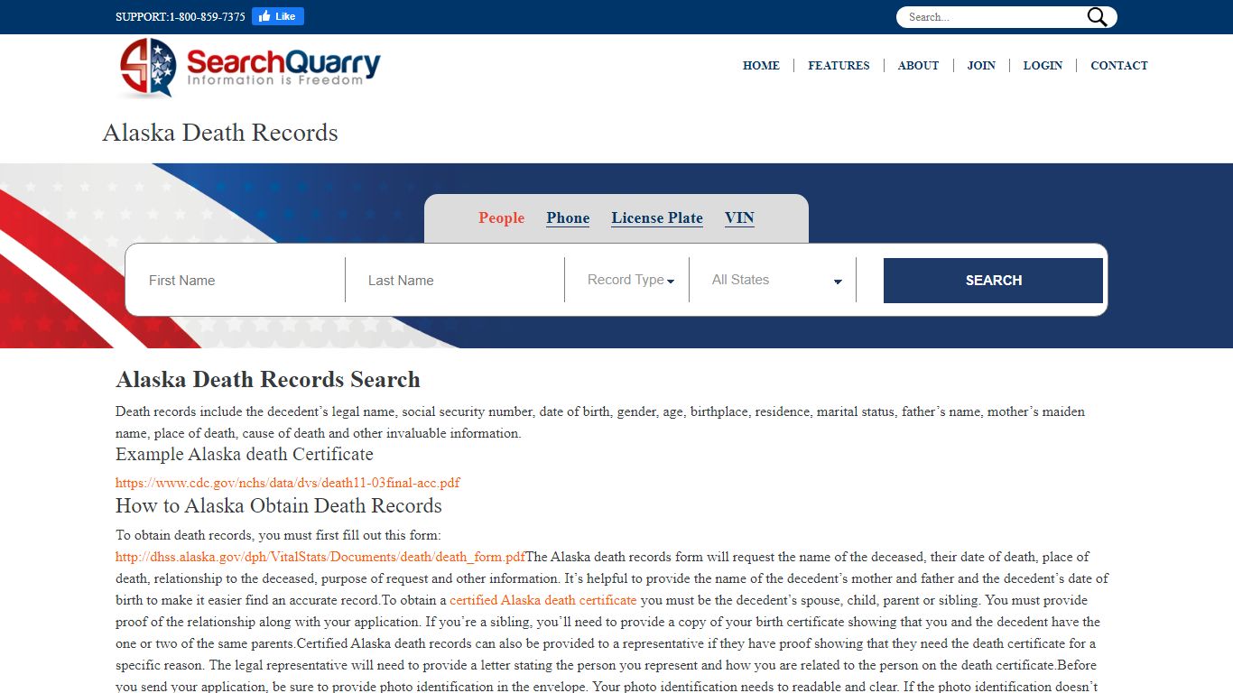 Alaska Death Records | Enter a Name to View Alaska Death ...